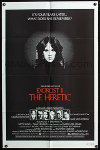 8m228 EXORCIST II: THE HERETIC 1sh '77 Linda Blair, Boorman's sequel to Friedkin's movie!