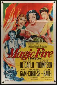 8m480 MAGIC FIRE 1sh '55 William Dieterle, Yvonne De Carlo, Alan Badel as Richard Wagner!