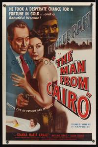 8m492 MAN FROM CAIRO 1sh '53 Dramma nella Kasbah, George Raft & Gianna Maria Canale in Egypt!
