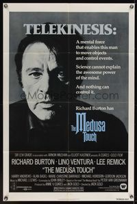 8m507 MEDUSA TOUCH 1sh '78 Richard Burton is the man with telekinesis, great close portrait!