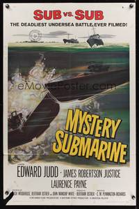 8m545 MYSTERY SUBMARINE 1sh '63 World War II's deadliest undersea sub vs. sub battle ever!