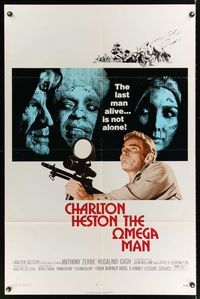 8m602 OMEGA MAN 1sh '71 Charlton Heston is the last man alive, and he's not alone!