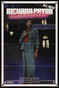 8m681 RICHARD PRYOR HERE & NOW style B 1sh '83 all new, great stand-up image!
