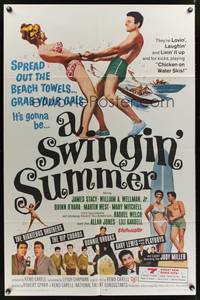 8m796 SWINGIN' SUMMER 1sh '65 rock 'n' roll music, great sexy images, beach party!
