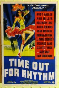 8m847 TIME OUT FOR RHYTHM 1sh '41 art of sexy dancer Ann Miller in a rhythm-jammed jamboree!
