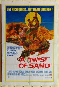 8m892 TWIST OF SAND 1sh '68 Richard Johnson & Honor Blackman searching the desert for treasure!