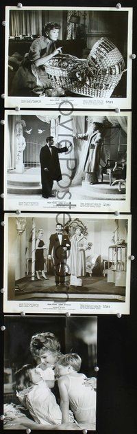 8p596 BUNDLE OF JOY 4 8x10s '57 great images of Debbie Reynolds w/Eddie Fisher & baby!