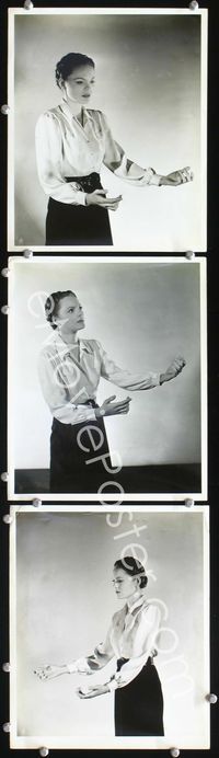 8p647 DESPERATE JOURNEY 3 8x10s '42 three great images of Nancy Coleman in bizarre poses!