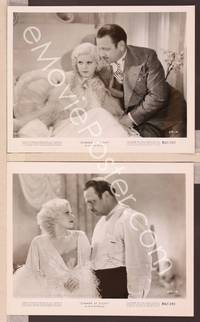 8p721 DINNER AT 8 2 8x10 stills R62 sexy Jean Harlow & Wallace Beery in both!