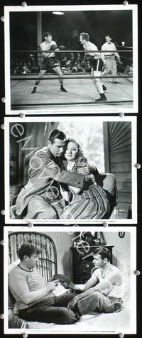 8p673 LEATHER PUSHERS 3 8x10s '40 great image of Richard Arlen in boxing ring + more!