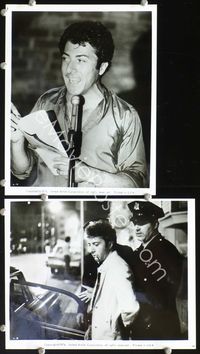 8p735 LENNY 2 8x10s '74 Dustin Hoffman as comedian Lenny Bruce performing & arrested, Bob Fosse