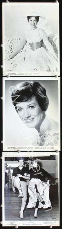 8p678 MARY POPPINS 3 8x10s '64 Julie Andrews, Dick Van Dyke, Walt Disney musical classic!