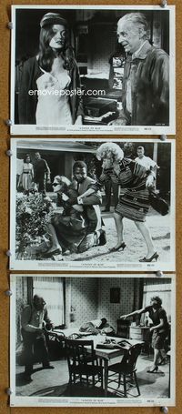 8p687 PATCH OF BLUE 3 8x10s '66 Sidney Poitier, Shelley Winters, sexy Elizabeth Hartman!