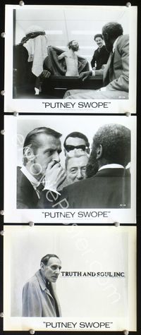 8p690 PUTNEY SWOPE 3 8x10s '69 directed by Robert Downey Sr., Arnold Johnson, Allan Arbus