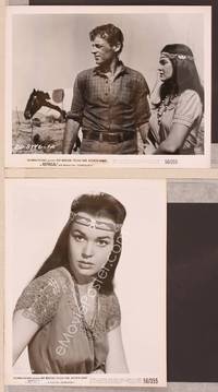 8p739 REPRISAL 2 8x10 stills '56 Guy Madison & sexy Native American Indian Kathryn Grant!