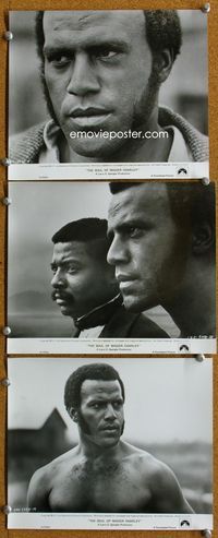 8p698 SOUL OF NIGGER CHARLEY 3 8x10s '73 best close images of toughest Fred Williamson!