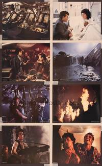 8p027 ALIENS 8 color 8x10 stills '86 James Cameron, Sigourney Weaver, sci-fi sequel!