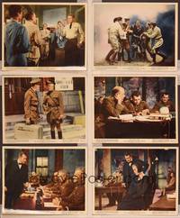 8p063 COURT-MARTIAL OF BILLY MITCHELL 6 color 8x10 stills '56 Gary Cooper, directed by Preminger!