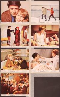 8p046 JOHN & MARY 7 color 8x10 stills '69 great images of Dustin Hoffman & Mia Farrow!