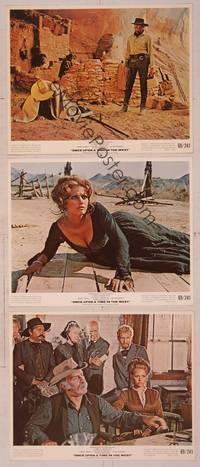 8p108 ONCE UPON A TIME IN THE WEST 3 color 8x10 stills '68 Leone, Claudia Cardinale, Fonda, Robards