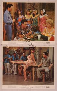8p127 PARADISE - HAWAIIAN STYLE 2 color 8x10 stills '66 Elvis Presley, Suzanna Leigh, James Shigeta