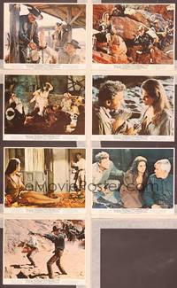8p051 PROFESSIONALS 7 color 8x10 stills '66 Burt Lancaster, Lee Marvin & sexy Claudia Cardinale!