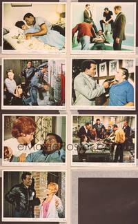 8p053 SPLIT 7 color 8x10 stills '68 Jim Brown, Gene Hackman, Ernest Borgnine, Klugman, Caroll