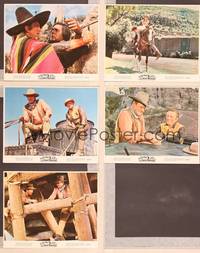 8p085 WAR WAGON 5 color 8x10 stills '67 great images of cowboys John Wayne & Kirk Douglas!