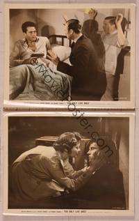 8p133 YOU ONLY LIVE ONCE 2 color 8x10 stills '37 Fritz Lang film noir, Henry Fonda, Sylvia Sidney
