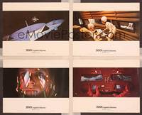 8p354 2001: A SPACE ODYSSEY 4 English FOH LCs '68 Stanley Kubrick, cool Cinerama images!