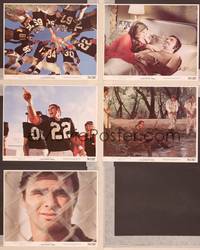 8p263 LONGEST YARD 5 8x10 mini LCs '74 Robert Aldrich. Burt Reynolds plays prison football!