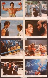 8p213 ROCKY III 8 8x10 mini LCs '82 Sylvester Stallone faces Mr. T in the boxing ring!