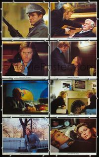 8p235 THREE DAYS OF THE CONDOR 8 8x10 mini LCs '75 Robert Redford, Faye Dunaway, John Houseman