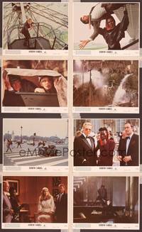 8p241 VIEW TO A KILL 8 8x10 mini LCs '85 Roger Moore as James Bond, Christopher Walken, Grace Jones
