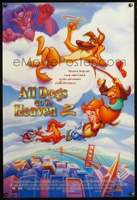 8r031 ALL DOGS GO TO HEAVEN 2 int'l 1sh '96 canine cartoon, voices of Charlie Sheen & Sheena Easton