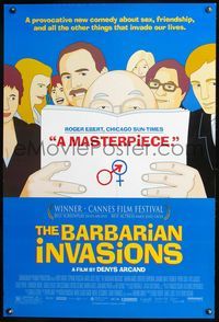 8r051 BARBARIAN INVASIONS DS 1sh '03 Denys Arcand's Les Invasions Barbares, Remy Girard!