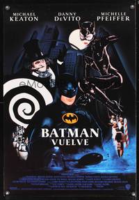 8r059 BATMAN RETURNS Spanish '92 Michael Keaton, Danny DeVito, Michelle Pfeiffer, Tim Burton!
