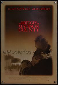 8r091 BRIDGES OF MADISON COUNTY DS advance 1sh '95 Clint Eastwood directs & stars w/Meryl Streep!