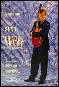 8r092 BRING ON THE NIGHT teaser 1sh '85 great image of Sting w/guitar, directed by Michael Apted!