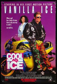 8r128 COOL AS ICE video 1sh '91 first Vanilla Ice movie, just add ice to melt a heart of stone!
