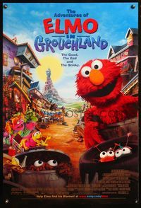 8r157 ELMO IN GROUCHLAND DS 1sh '99 Sesame Street Muppets, the good, the bad & the stinky!