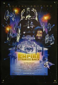 8r160 EMPIRE STRIKES BACK style C DS advance 1sh R97 George Lucas sci-fi classic, art by Struzan!