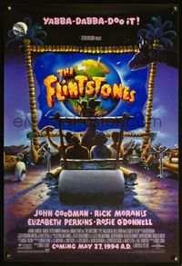 8r174 FLINTSTONES advance 1sh '94 John Goodman, Rick Moranis, Drew Struzan art!