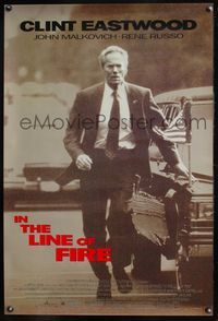 8r233 IN THE LINE OF FIRE DS 1sh '93 Clint Eastwood as Secret Service bodyguard!