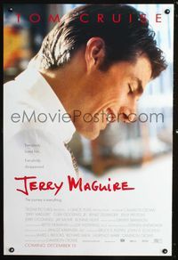 8r251 JERRY MAGUIRE DS advance 1sh '96 Tom Cruise, Cuba Gooding Jr., Renee Zellweger!