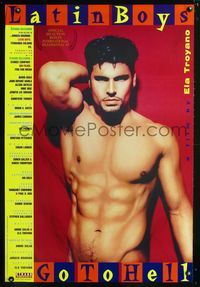 8r266 LATIN BOYS GO TO HELL 1sh '97 Ela Troyano directed, image of nude latin man!