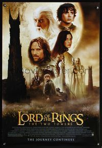 8r293 LORD OF THE RINGS: THE TWO TOWERS 1sh '02 Peter Jackson epic, Elijah Wood, J.R.R. Tolkien