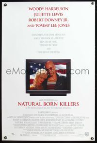 8r331 NATURAL BORN KILLERS DS 1sh '94 Oliver Stone, Woody Harrelson, Juliette Lewis!