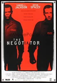 8r333 NEGOTIATOR advance DS 1sh '98 cool image of Samuel L. Jackson & Kevin Spacey!