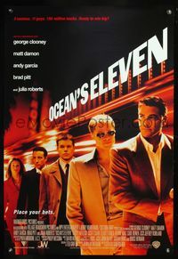 8r345 OCEAN'S 11 int'l DS 1sh '01 Steven Soderbergh, George Clooney, Matt Damon, Brad Pitt